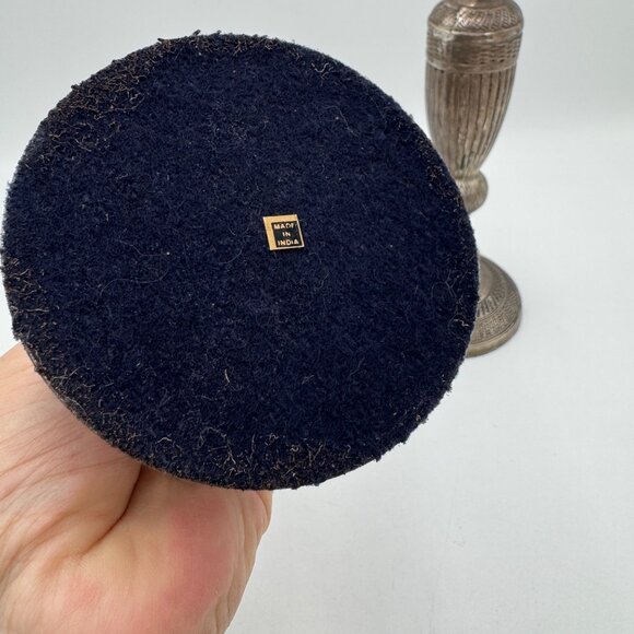 Vintage Set of 2 Silverplate Pillar Candle Sticks Made in India holders - Picture 6 of 9